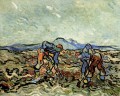 Campesinos levantando patatas 2 Vincent van Gogh
